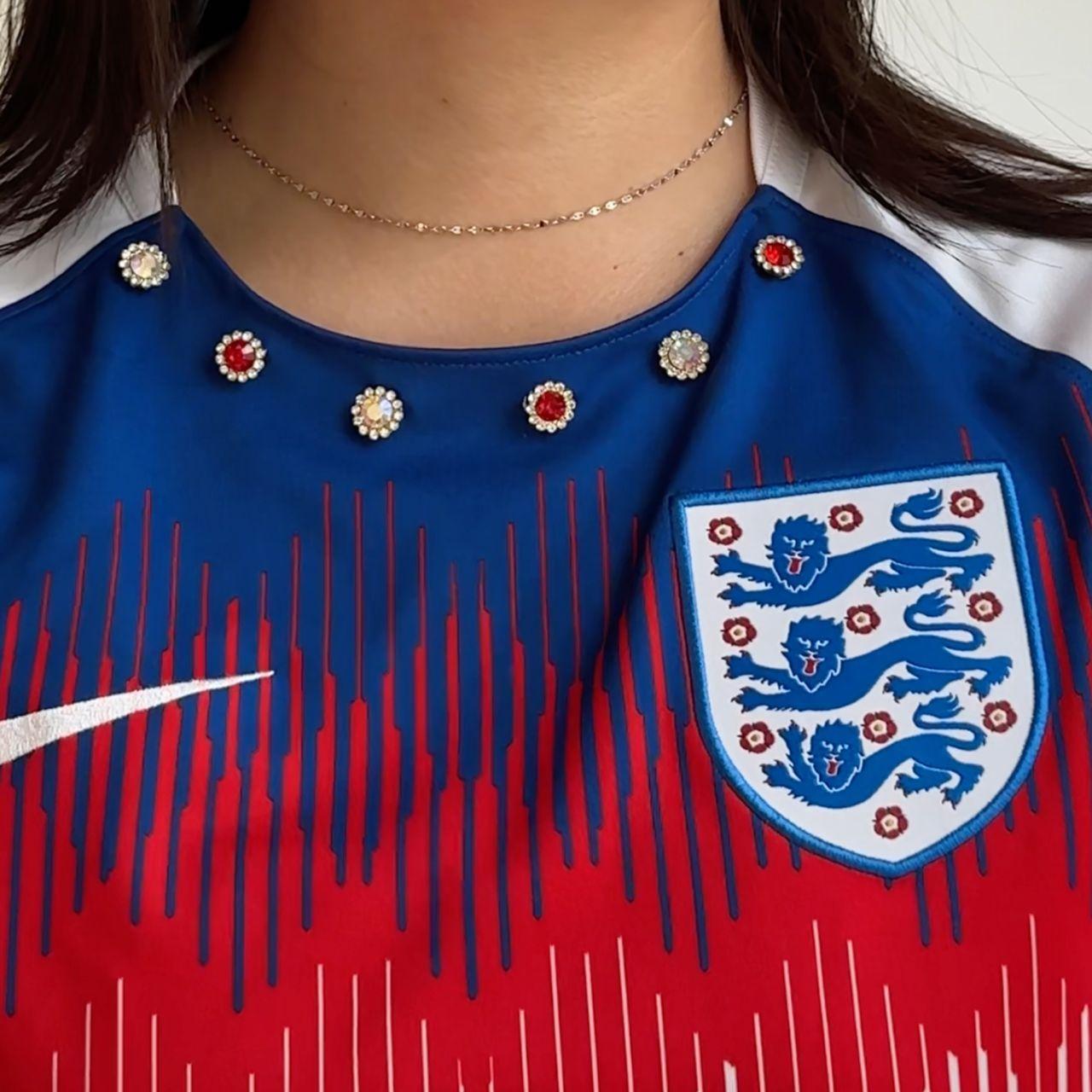 Vintage England Flower Gem Jersey